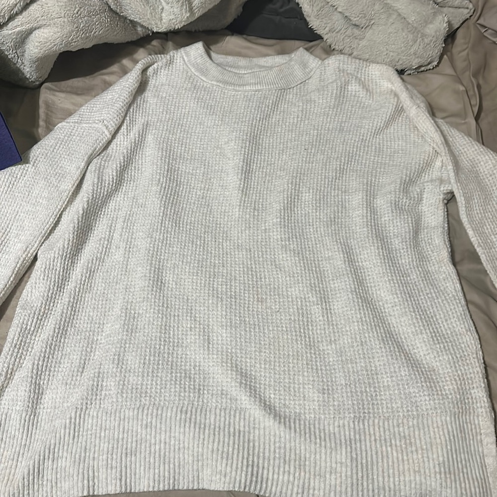 Aerie size medium oversized waffle print fleece